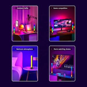 Nueva Barra <span class=keywords><strong>de</strong></span> Luz RGB 3D con Ritmo Musical, Lámpara Ambiental LED <span class=keywords><strong>de</strong></span> Colores para Decoración <span class=keywords><strong>de</strong></span> Habitaciones <span class=keywords><strong>de</strong></span> Juegos y Automóviles - Product Image 2