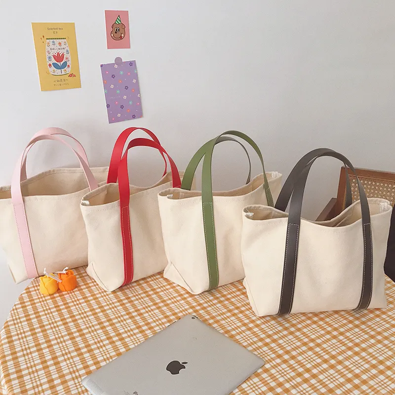 Shopping Bag Tote Custom Small Reusable Canvas Cheap Carry Wholesale Cotton Bags