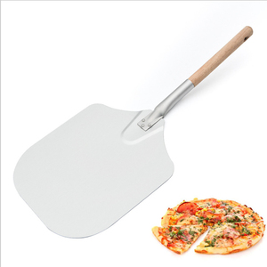 Accesorios de Cocina Personalizados, Paleta para Pizza de Grado Alimenticio, Espátula, Bandeja de Transferencia, Elevador con Mango de Madera de Caucho, 12 x 14 Pulgadas - Product Image 3