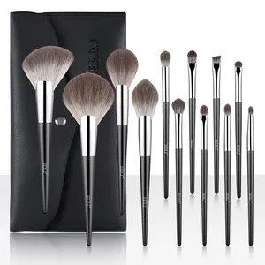 BEILI marque privée ensemble de pinceaux de maquillage cosmétique Kit de pinceaux de maquillage professionnel ensemble de pinceaux de maquillage avec logo personnalisé 12 pièces