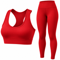 Ensemble de yoga premium pour femmes, soutien-gorge de sport anti-transpiration et leggings taille haute, vêtements de sport athlétiques, vêtements de sport sans couture