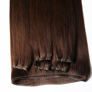 सैलून गुणवत्ता प्रीमियम मानव बाल वास्तविक कुंवारी क्यूटिकल संरेखित डबल नरम और सुपर पतली प्रतिभा वेफ्ट हेयर एक्सटेंशन 100 जी - Product Image 1