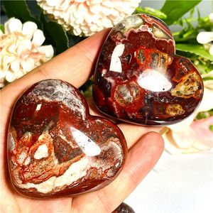 Cristales Curativos Naturales al por Mayor, Artesanías de Cristal de Ágata Mexicana, Corazón de Cristal para Decoración del Hogar, Colección de Regalos - Product Image 2