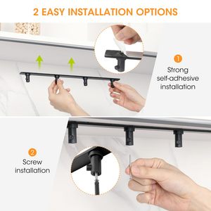 <span class=keywords><strong>Support</strong></span> <span class=keywords><strong>mural</strong></span> double niveau en acier inoxydable pour accessoires de cuisine, idéal pour le rangement et l'organisation - Product Image 5