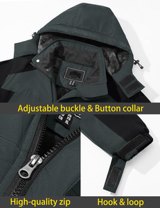 2025 All-Weather Tactical <strong>Jacket</strong> for Men <strong>Plus</strong> <strong>Size</strong> <strong>Waterproof</strong> Winter Ski Snowboard Coat Stand Soft Zipper Closure Raincoat - Product Image 4