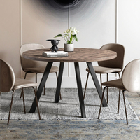 Table de commande ronde de luxe de Style nordique Meubles en bois au design moderne pour l'entrée à la maison Hôtels en plein air Salle à manger Utilisation du salon