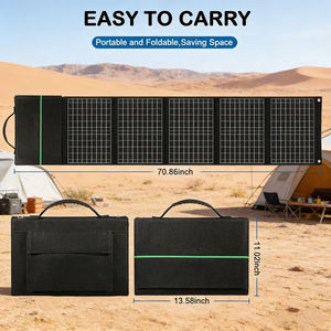 Panneau solaire pliable haute performance pour l'extérieur, 60W, IP65, étanche, Alecter Solar Black, efficacité 23%, charge fiable - Product Image 2