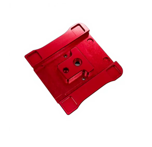 5-Axis CNC Machining Services for Aluminum Alloy Custom Precision Red Anodized Positioning Base Automation Fixing Spare Parts - Product Image 4