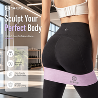 Bande de Résistance Large en Tissu Tricoté Antidérapant en Nylon Élastique pour Fessiers, Cercle de Hanche de Fitness, pour Squats et Entraînement des Jambes (OEM/ODM)