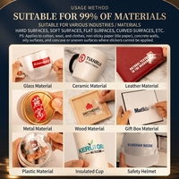 Autocollants UV DTF personnalisés, décalcomanies imperméables, autocollants de transfert de logo, enveloppes pour gobelets, bouteilles et tasses en plastique, étiquettes promotionnelles pour emballages de marque