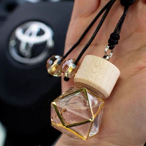 Hanging <strong>Car</strong> air Freshener Perfume <strong>Diffuser</strong> Empty Bottle <strong>Refillable</strong> Colorful Glass Essential Bottle 8ml - Product Image 2