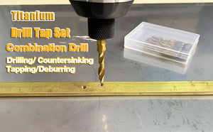 <span class=keywords><strong>Set</strong></span> di rubinetto e trapano professionale M3 M10 6 pezzi con rivestimento in latta d'oro - Product Image 5