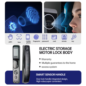 Portes pivotantes EEHE, entrée moderne, couleurs bois, antivol robuste, imperméable, coupe-vent, portes <span class=keywords><strong>d</strong></span>'entrée extérieures <span class=keywords><strong>en</strong></span> aluminium durables - Product Image 3