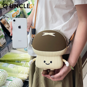 Borsa a Tracolla Q UNCLE Design 3D a Forma di Fungo in Silicone Morbido, Borsa Portaoggetti per Telefono e Trucchi per Donne e Ragazze - Product Image 4