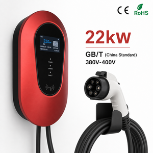 Borne de recharge murale CE GB/T norme chinoise pour VE, 22 kW, 380 V/400 V CA, avec prise d'arrêt d'urgence, pour véhicules à énergie nouvelle - Product Image 1