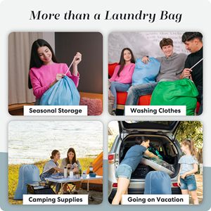 Heavy Duty Extra Large <b>Laundry</b> <b>Bag</b> with Adjustable Shoulder Strap Durable Nylon Drawstring Locking Closure - Product Image 5