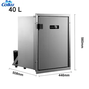40L50LビルトインドロワーDCコンプレッサー12V24Vボート冷蔵庫、冷蔵庫冷凍庫付きヨットキャラバンRV車用2部屋