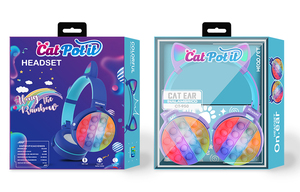 Juguetes Sensoriales Antiestrés Push Bubble JKK-<span class=keywords><strong>pop</strong></span> It, Audífonos Bluetooth para Niños con Luces LED Intermitentes, Set de Regalo para Niños - Product Image 6