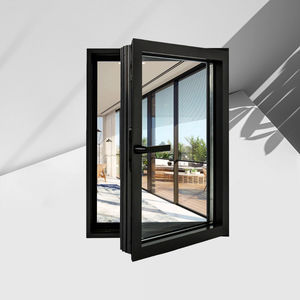 Fenêtre en aluminium pour maisons, puits <span class=keywords><strong>de</strong></span> lumière et portes, porte coulissante en verre noir à double <span class=keywords><strong>vitrage</strong></span>, <span class=keywords><strong>toit</strong></span> <span class=keywords><strong>de</strong></span> maison, <span class=keywords><strong>triple</strong></span> <span class=keywords><strong>vitrage</strong></span>, résistant - Product Image 1