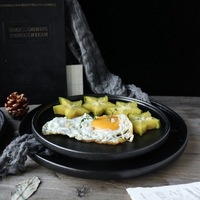 Ensemble de 4 grandes assiettes à dîner écologiques en céramique blanche de 10 pouces, grandes assiettes à salade pour fêtes et mariages