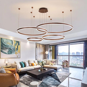 <span class=keywords><strong>Lampadario</strong></span> LED Moderno <span class=keywords><strong>a</strong></span> Soffitto di Alta Qualità con 4 Anelli Circolari Contemporanei per Interni - Product Image 5