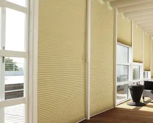 OEM Wholesale Simple Temporary Pleated Shades Window Blinds Natural Blackout Pleated Curtain