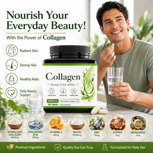 Wholesale Adult 6000mg Anti-Aging Hydrolyzed Collagen Multi-Vitamin Dietary Supplement <b>Tablets</b> Immune Support Antioxidant - Product Image 2