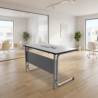 Mobilier scolaire double bureau et chaise pour étudiant Équipement éducatif ergonomique Table et chaises pour école secondaire