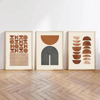 Peinture sur toile encadrée à motifs abstraits lignes et couleurs Morandi, impression scandinave, décoration de salon, vente en gros pour la maison