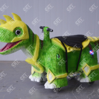 Dinosaure animatronique personnalisé grandeur nature à chevaucher, télécommandé, pour usage intérieur/extérieur, idéal pour les centres commerciaux et les aires de jeux pour enfants
