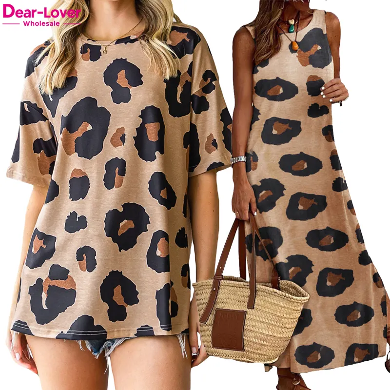 Dear-Lover Hot Selling Item New Arrivals Wholesale Fashionable Cute Leopard Patchwork Color Block Ladies Blouse Women