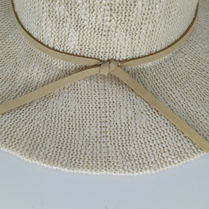 Nuevo sombrero de ala ancha de Color sólido Europeo Americano para mujer de pescador de punto de lana MERINO personalizado de verano - Product Image 6
