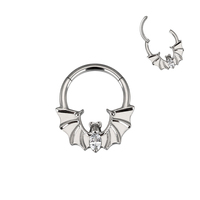 Cincin Titanium Segmen Berengsel Model Terbaru GZN, Cincin Septum, Anting Hidung, Perhiasan Tindik Tubuh Grosir