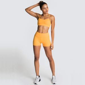 Ensemble de yoga sans couture pour femmes chemises d'entraînement soutien-gorge de sport short de fitness haut court taille haute Leggings de course ensembles de sport - Product Image 6