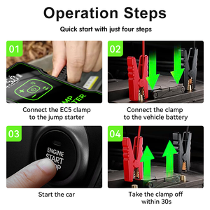 Compresseur d'air portable 150 PSI <span class=keywords><strong>pour</strong></span> <span class=keywords><strong>voiture</strong></span>, démarreur d'urgence, gonfleur de pneus, batterie externe <span class=keywords><strong>pour</strong></span> routiers longue distance - Product Image 4
