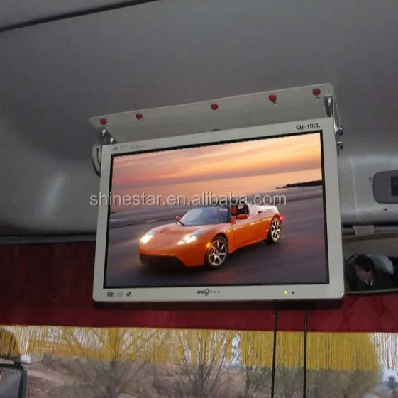 18.5 "19" zoll coach bus LED video totem player TV mit dach hinten montieren, dach LCD monitor