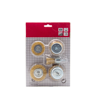 Roue métallique antirouille en métal avec poignée, polissage et ébavurage, <span class=keywords><strong>brosse</strong></span> métallique de haute qualité pour le travail du bois - Product Image 1