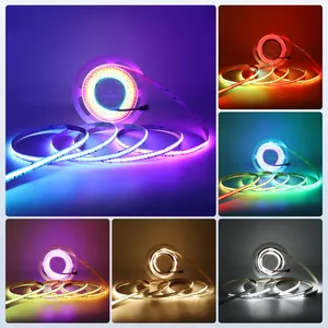 <span class=keywords><strong>Kit</strong></span> de bande lumineuse <span class=keywords><strong>LED</strong></span> COB RGBCCT adressable intelligente 5m 10m 15m, contrôle par application WiFi, <span class=keywords><strong>ruban</strong></span> lumineux flexible pour la décoration de la pièce - Product Image 6
