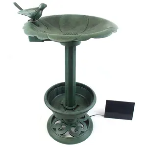 2020 Novo 3 em 1 Garten Jardin Garden Plastic Bird Bath Solar Fountain