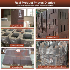 Ladrillo cromado de magnesia para horno de fundición de metales no ferrosos grandes, ladrillo refractario - Product Image 3