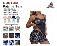 Pyjama sexy pour femmes, haut de pyjama sans manches à imprimé main de squelette, short à volants à motif de crâne, ensemble décontracté pour femmes à porter à la maison