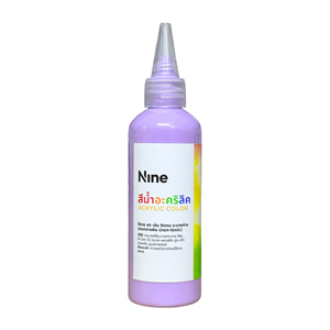 Peintures acryliques neuf couleurs violettes, format 60 ml, pour papier, métal, bois, verre, plastique, béton et plâtre - Product Image 1