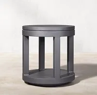 CAPRI Meubles classiques bon marché Prix d'usine Table à thé Table d'appoint carrée d'extérieur en aluminium enduit de poudre fabriqué à la main imperméable