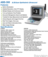 Échographe ophtalmique ABS-300 A/B avec sonde 10 MHz, formule IOL, mode immersion/contact pour clinique ophtalmique