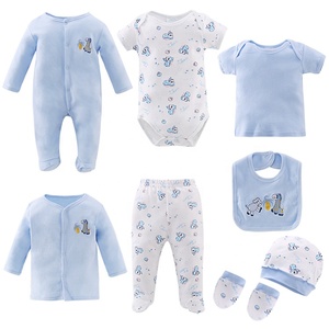 Conjunto de Regalo de 8 Piezas de Ropa para Bebé Recién Nacido 100% Algodón, Mamelucos para Bebé para las Cuatro Estaciones - Product Image 5