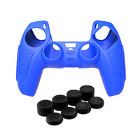 Étui de protection en silicone pour PS5, coque en silicone de couleur unie, antidérapante, souple, pour manette PS5, coque souple
