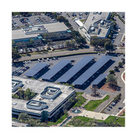Pour abri de voiture avec panneaux solaires et montage au sol pour structure en acier + acier galvanisé à chaud, garantie 15 ans