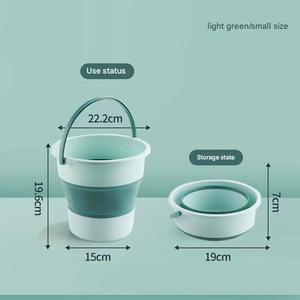 Seau multifonctionnel en plastique portable <span class=keywords><strong>de</strong></span> 4.6/10/16 L, seau <span class=keywords><strong>de</strong></span> pêche épais pour lavage <span class=keywords><strong>de</strong></span> voiture, seau pliable pour la maison. - Product Image 5