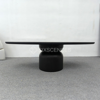 Table à manger d'intérieur en bois massif de luxe et ensemble table ronde design personnalisation haut de gamme