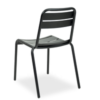 Chaise bistro industrielle moderne en fer pour jardin extérieur patio restaurant salle à manger chambre à coucher-meubles empilables en acier